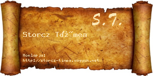 Storcz Tímea névjegykártya